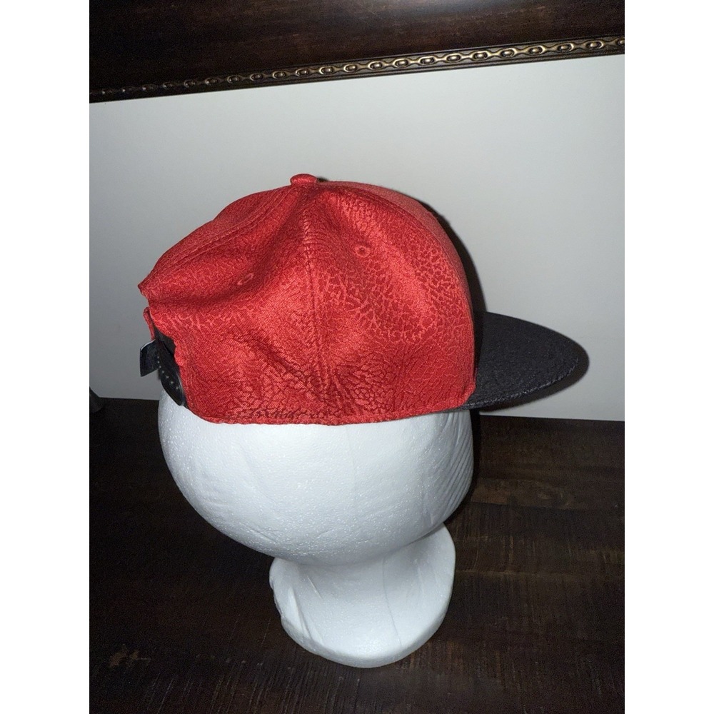 Jordan Nike Y2K Red‎ Black Youth Snapback Hat NEW Crackle - Picture 4 of 6